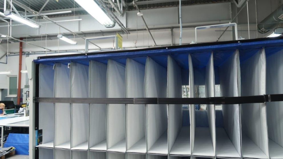 A close-up of our ESD proof sequence rack