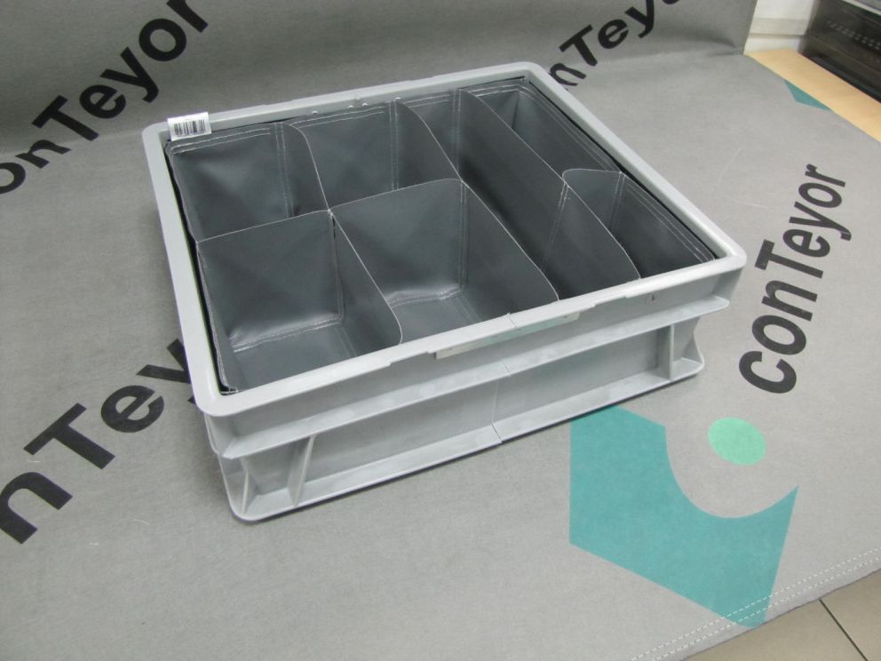 A fitbox with custom textile dunnage inserts