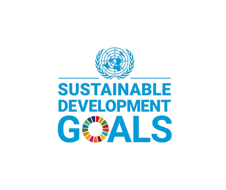 Logo of the United Nations Sustainable Development Goals featuring the text "SUSTAINABLE DEVELOPMENT GOALS" and a colorful circular icon representing the goals.