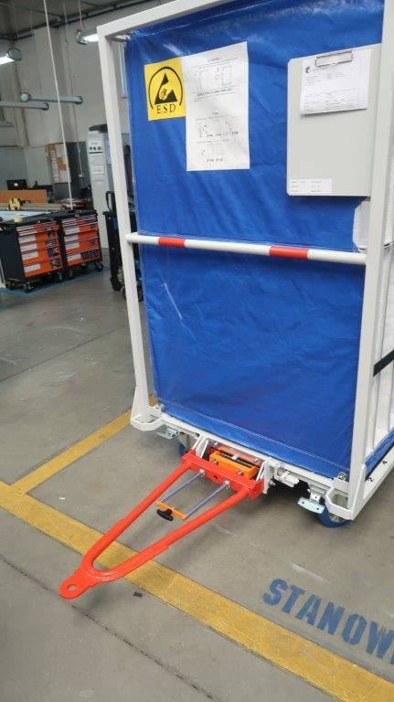 A close-up of our ESD proof sequence rack