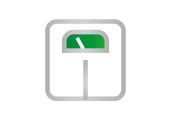 Icon of a street sign with a green background and a white diagonal line, enclosed in a square border.