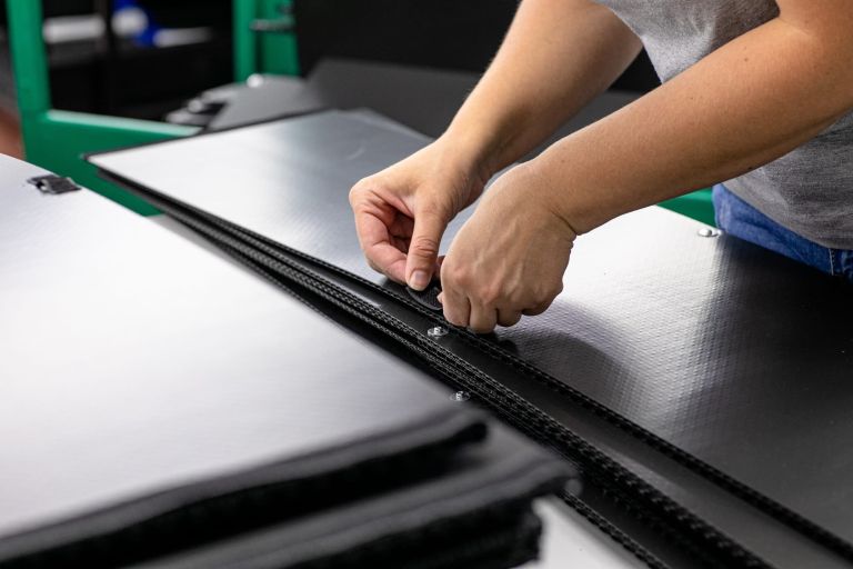 A custom built sleeve with velcro