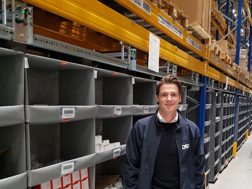 A Storeganizer installation for DSV in their warehouse