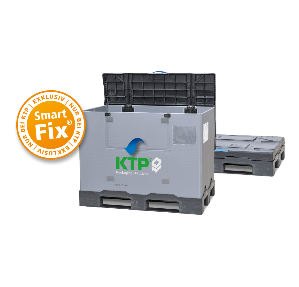 Ein Produktbild von 1200 x 800 x 950 System 2000-H SmartFix&reg;-Kufen EuroStack 128 SmartFix&reg;
