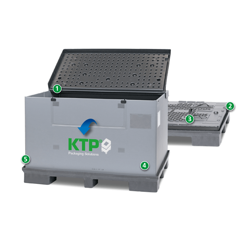 Ein Produktbild von 1500 x 1200 x 990 System 2000 Duo FlipTop