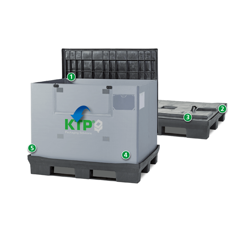 Ein Produktbild von 1200 x 1000 x 990 System 2000 Standard-Kufen 2K