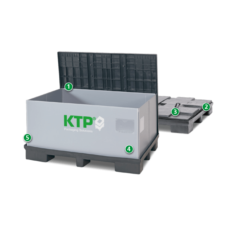 Ein Produktbild von 1450 x 1130 x 730 System 2000 Standard Seecontainer groß