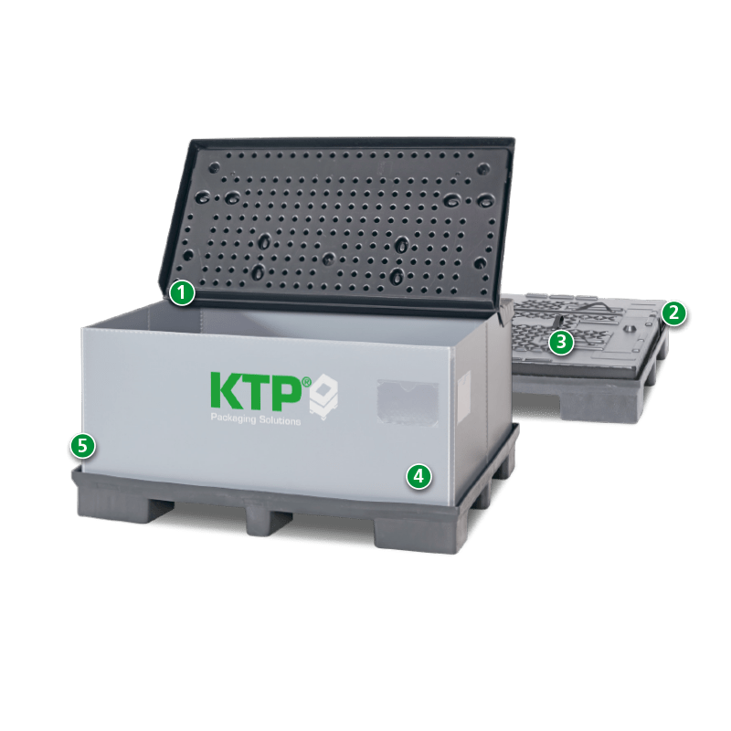 Ein Produktbild von 1500 x 1200 x 755 System 2000 Standard FlipTop