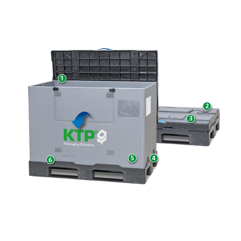 A product image of 1200 x 800 x 950 System 2000-H Standard-Kufen EuroStack 128