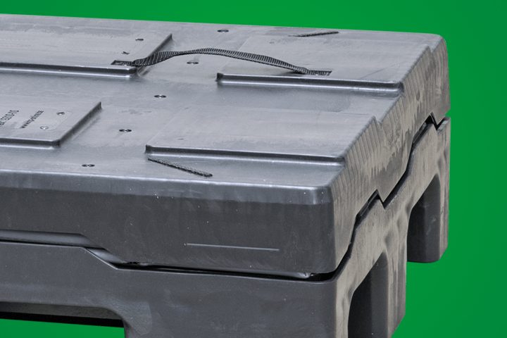 Ein Produktbild von 1200 x 800 x 950 System 2000-H Standard-Kufen EuroStack 128