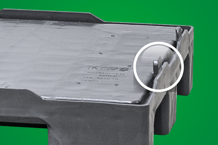 Ein Produktbild von 1200 x 800 x 950 System 2000-H Standard-Kufen EuroStack 128