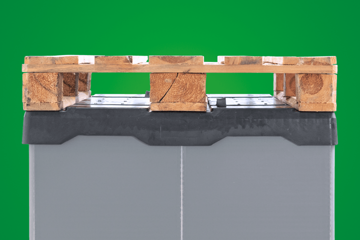A product image of 1200 x 800 x 950 System 2000-H Standard-Kufen EuroStack 128