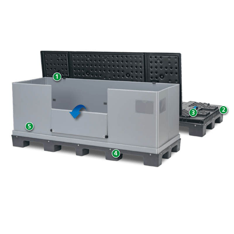 Ein Produktbild von 2100 x 800 x 890 System 2000-H Duo XXL